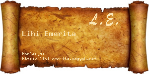 Lihi Emerita névjegykártya